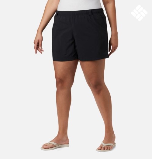 Women's Columbia PFG Backcast Water Shorts Black | Plus Size CA-E4L1C